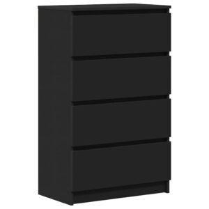 Credenza Nera 60x35x98,5 cm in Legno Multistrato