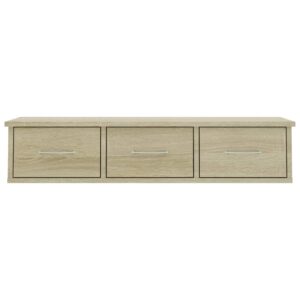 Scaffale Cassetti Parete Rovere Sonoma 88x26x18,5cm Multistrato