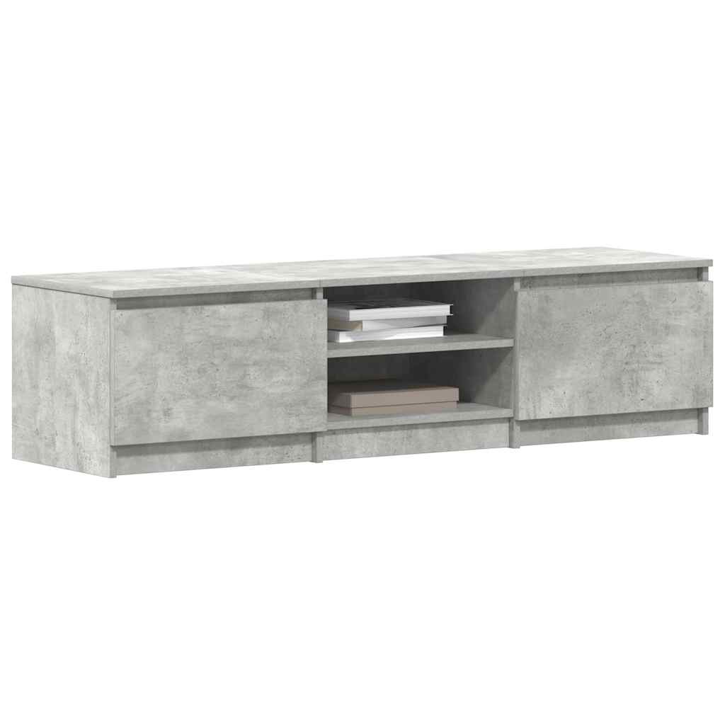 Mobile Porta TV Grigio Cemento 140x40x35,5 cm Legno Multistrato