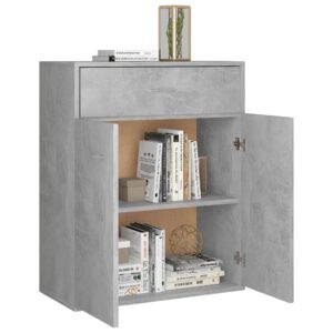 Credenza Grigio Cemento 60x30x75 cm in Legno Multistrato