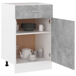 Armadio Inferiore Cassetto “Lyon” Grigio Cemento 50x46x81,5