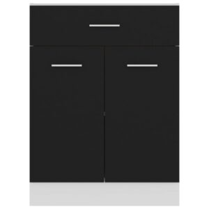 Armadio Inferiore con Cassetto “Lyon” Nero 60x46x81,5 cm