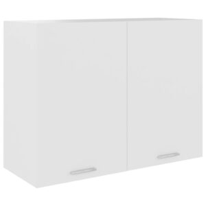 Mobile Pensile “Lyon” Bianco 80x31x60 cm in Legno Multistrato