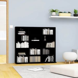 Armadio Porta CD Nero 100x23x89,5 cm in Truciolato