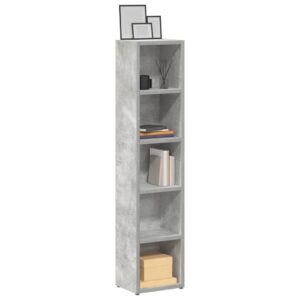 Scaffali CD 2pz Grigio Cemento 21x16x93,5 cm Legno Multistrato