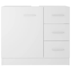 Mobile Sottolavabo Bianco 63x30x54 cm in Multistrato