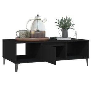 Tavolino da Salotto Nero 103,5x60x35 cm in Legno Multistrato