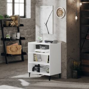Credenza Bianca 57x35x70 cm in Legno Multistrato