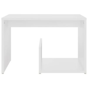 Tavolino Bianco 59x36x38 cm in Legno Multistrato