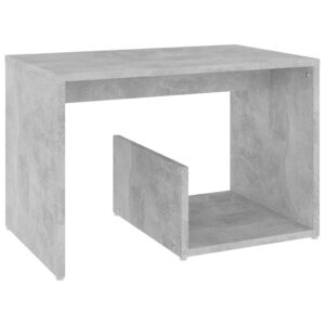 Tavolino Grigio Cemento 59x36x38 cm in Legno Multistrato