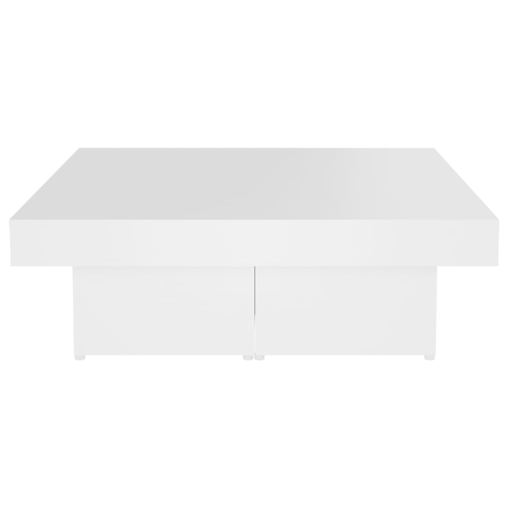 Tavolino da Salotto Bianco 90x90x28 cm in Legno Multistrato