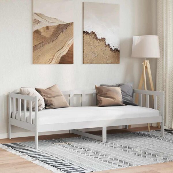 Dormeuse Bianca in Legno Massello di Pino 90x200 cm