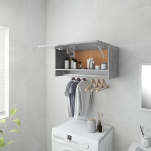 Armadio Grigio Cemento 70x32,5x35 cm in Legno Multistrato