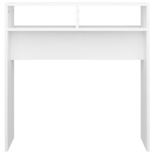 Tavolino Consolle Bianco 78x30x80 cm in Legno Multistrato