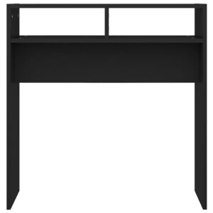 Tavolino Consolle Nero 78x30x80 cm in Legno Multistrato