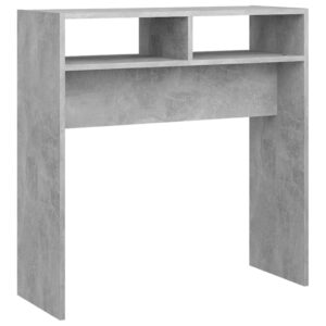 Tavolino Consolle Grigio Cemento 78x30x80cm Legno Multistrato