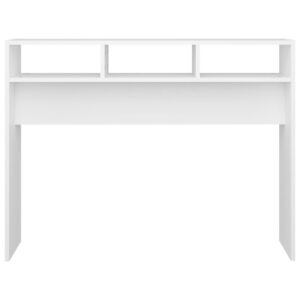 Tavolino Consolle Bianco 105x30x80 cm in Legno Multistrato