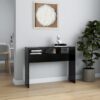 Tavolino Consolle Nero 105x30x80 cm in Legno Multistrato