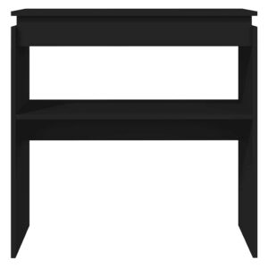 Tavolino Consolle Nero 80x30x80 cm in Legno Multistrato