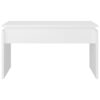 Tavolino da Salotto Bianco 68x50x38 cm Legno Multistrato