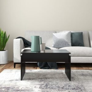 Tavolino da Salotto Nero 68x50x38 cm Legno Multistrato