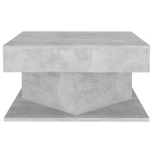 Tavolino da Salotto Grigio Cemento 57x57x30cm Legno Multistrato