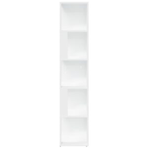 Armadio Angolare Bianco 33x33x164,5 cm in Truciolato