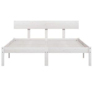 Giroletto Bianco in Legno Massello di Pino 140x200 cm