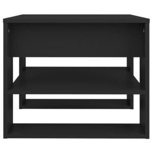 Tavolino da Salotto Nero 55,5x55x45 cm in Legno Multistrato