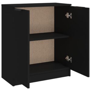 Credenza Nera 60x30x70 cm in Legno tecnico