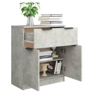 Credenza Grigio Cemento 60x30x70 cm in Legno Multistrato