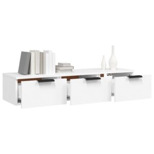 Armadietto a Muro Bianco 102x30x20 cm in Legno Multistrato
