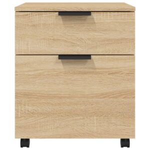 Schedario con Ruote Rovere Sonoma 45x38x54 cm Legno Multistrato