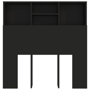 Testiera con Contenitore Nero 100x19x103,5 cm