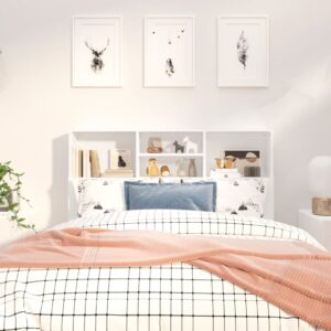 Testiera con Contenitore Bianco 120x19x103,5 cm