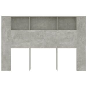 Testiera con Scomparti Grigio Cemento 160x18,5x104,5 cm