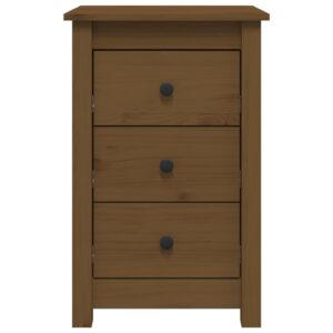 Comodini 2 pz ambra 40x35x61,5 cm in Legno Massello di Pino
