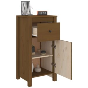 Credenze 2 pz Ambrate 40x35x80 cm in Legno Massello di Pino