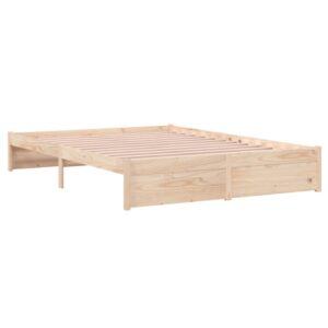 Giroletto senza Materasso Ambrato in Legno Massello 140x200 cm
