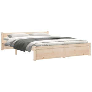 Giroletto senza Materasso Ambrato in Legno Massello 140x200 cm