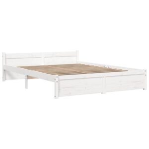 Giroletto Bianco in Legno Massello 160x200 cm