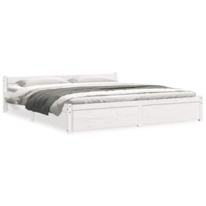 Giroletto Bianco in Legno Massello 180x200 cm Super King