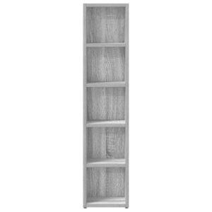 Mobili Porta CD 2pz Grigio Sonoma 21x16x93,5 Legno Multistrato