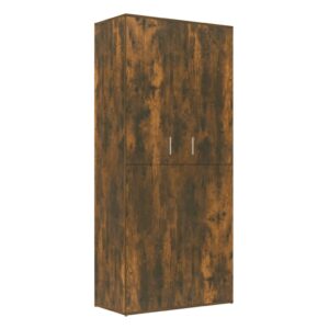 Scarpiera Rovere Fumo 80x39x178 cm in Legno Multistrato