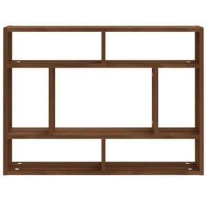 Mensola a Muro Rovere Marrone 75x16x55 cm in Legno Multistrato