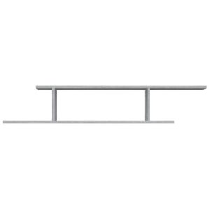 Scaffale TV Parete Grigio Sonoma 125x18x23 cm Legno Multistrato