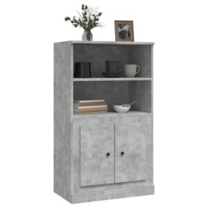 Credenza Grigio Cemento 60x35,5x103,5 cm in Legno Multistrato