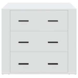Credenza Bianca 80x33x70 cm in Legno Multistrato