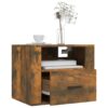 Comodini a Muro 2 pz Rovere Fumo 50x36x40 cm