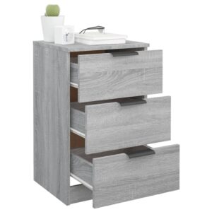 Comodini 2 pz Grigio Sonoma 40x36x65 cm